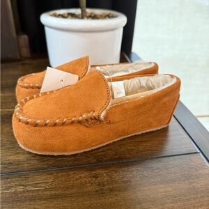 Crewcuts Vibrant Tan Suede Kids Slippers